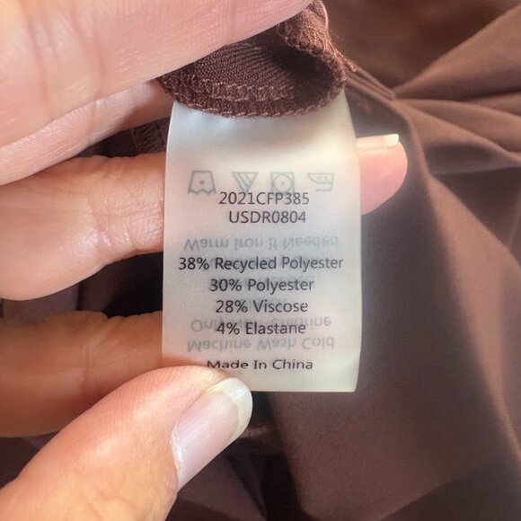 NWT Universal Standard Moira Twill Dress Mocha Recycled Sustainable Pockets - Picture 10 of 11